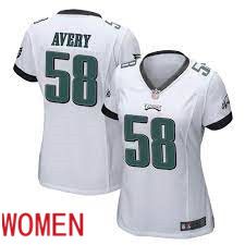 Women Philadelphia Eagles #58 Genard Avery White Nike Limited Player NFL Jersey->women nfl jersey->Women Jersey